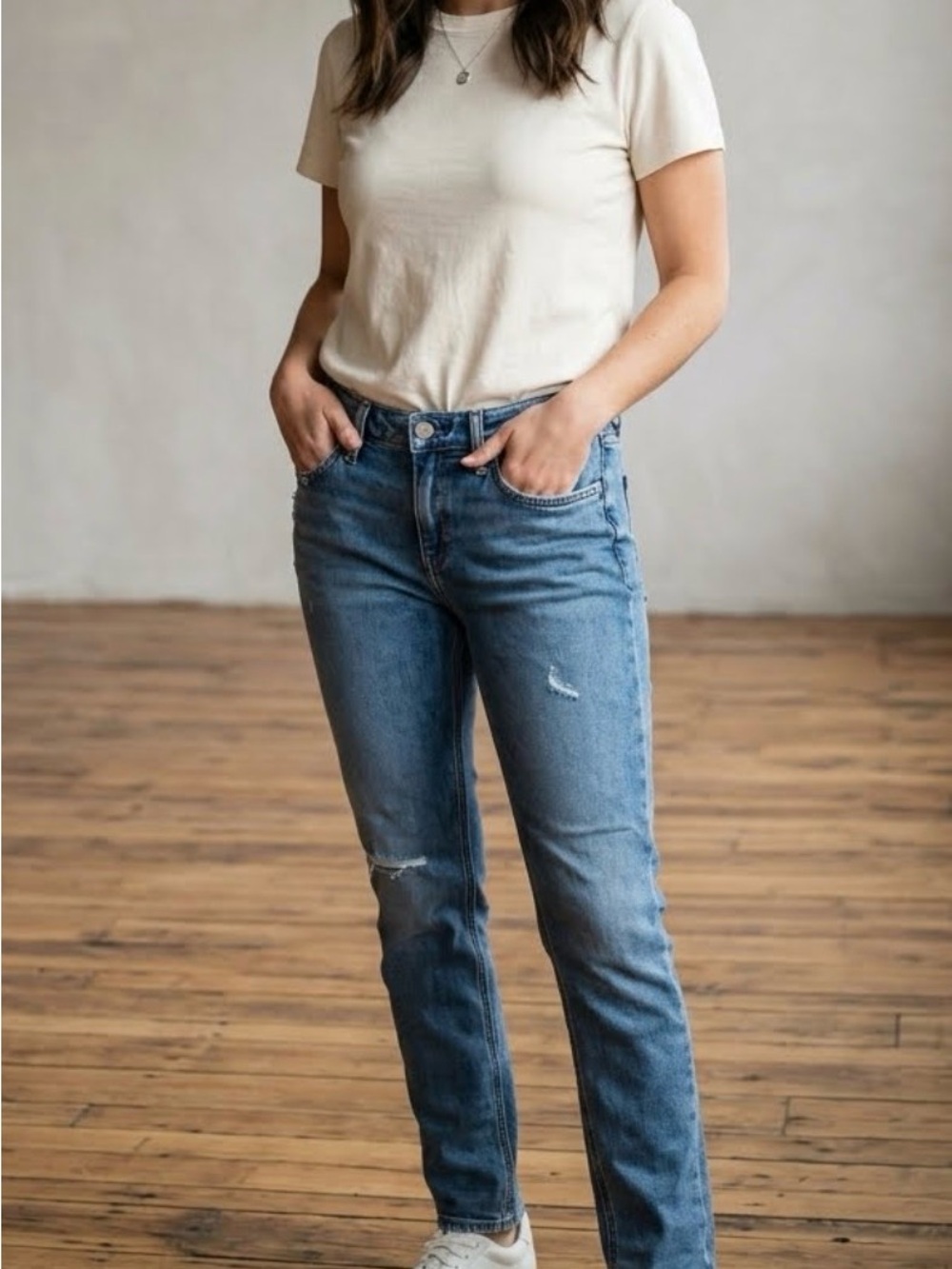 ✨ Rag & Bone The Dre Slim Boyfriend Distressed Jeans - Size 26 0488